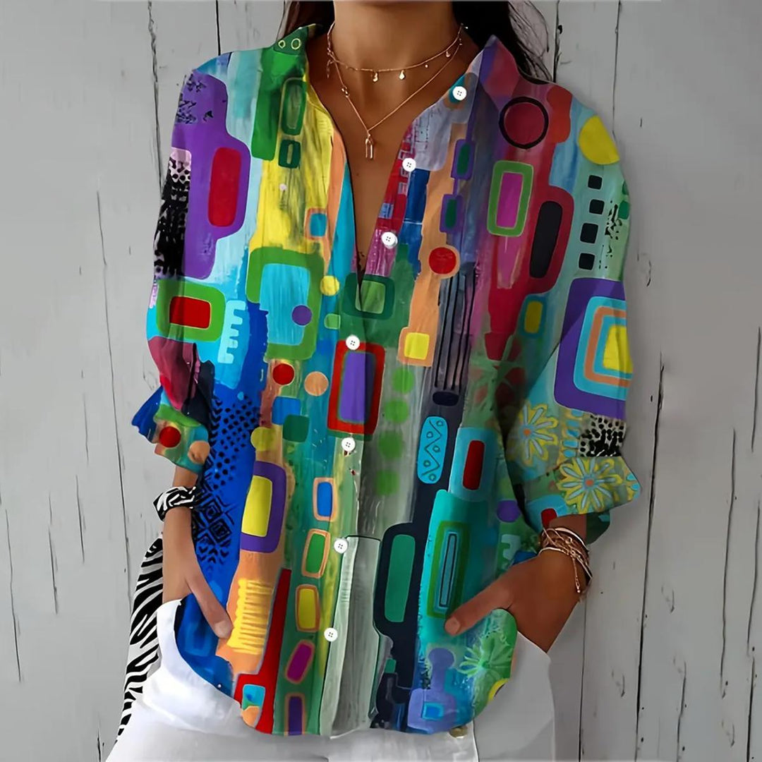 Veloria™ | Chic Button-Up Shirt