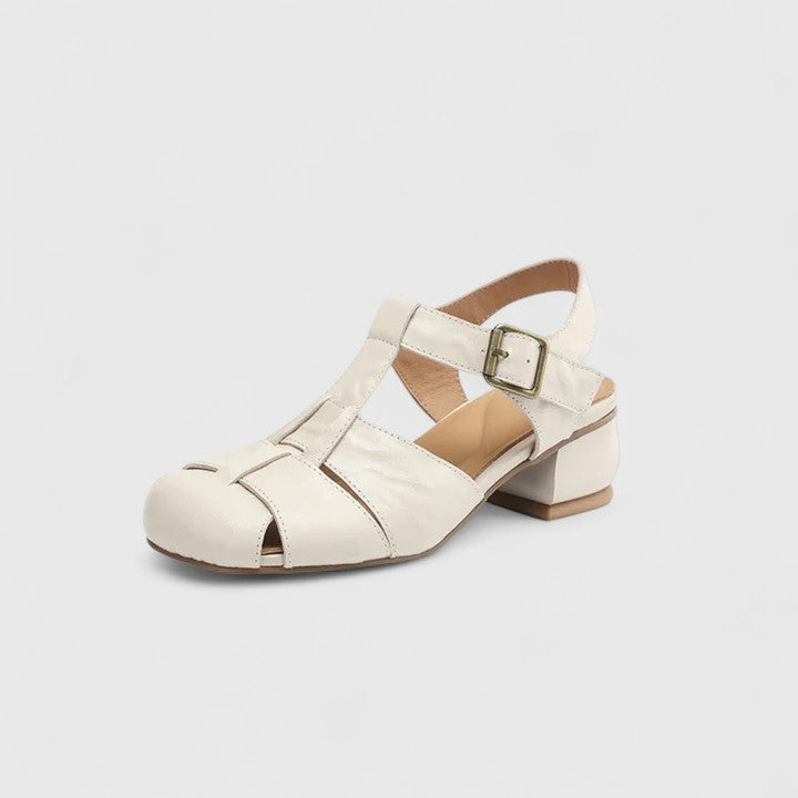 Kathy - Leather Sandal With Buckle Strap