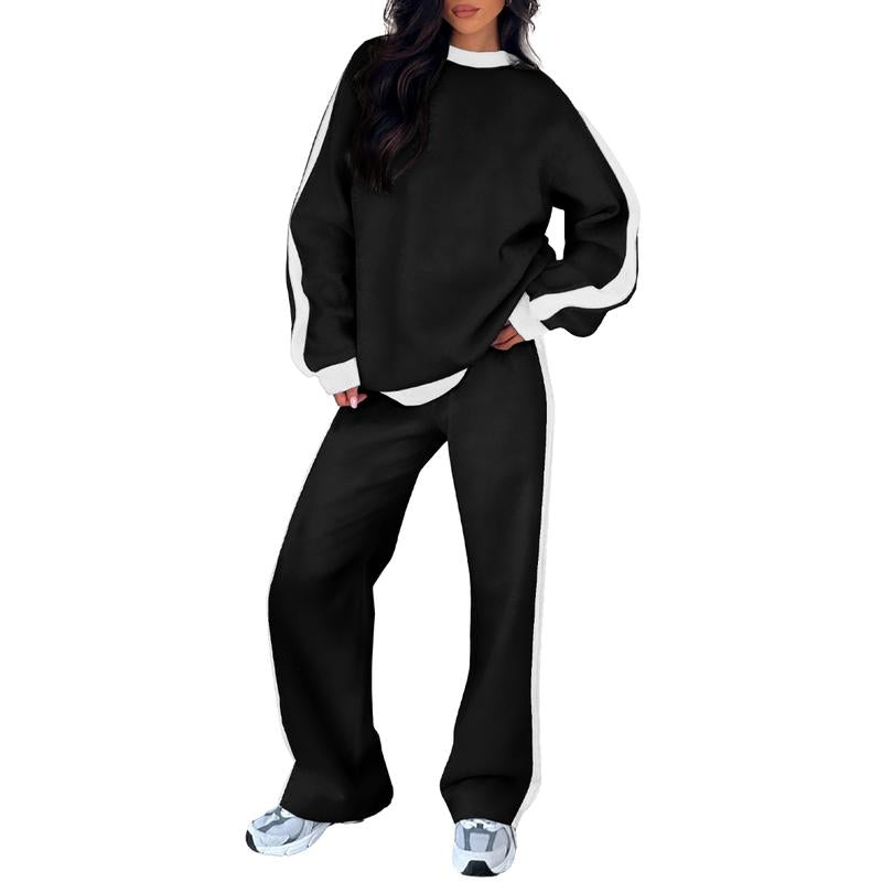 SANDI - Comfortable 2-Piece Lounge Set Sweatshirt & Straight Leg Pants