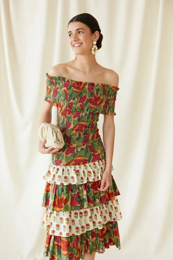 Myrella™ | Luxe Printed Midi Dress