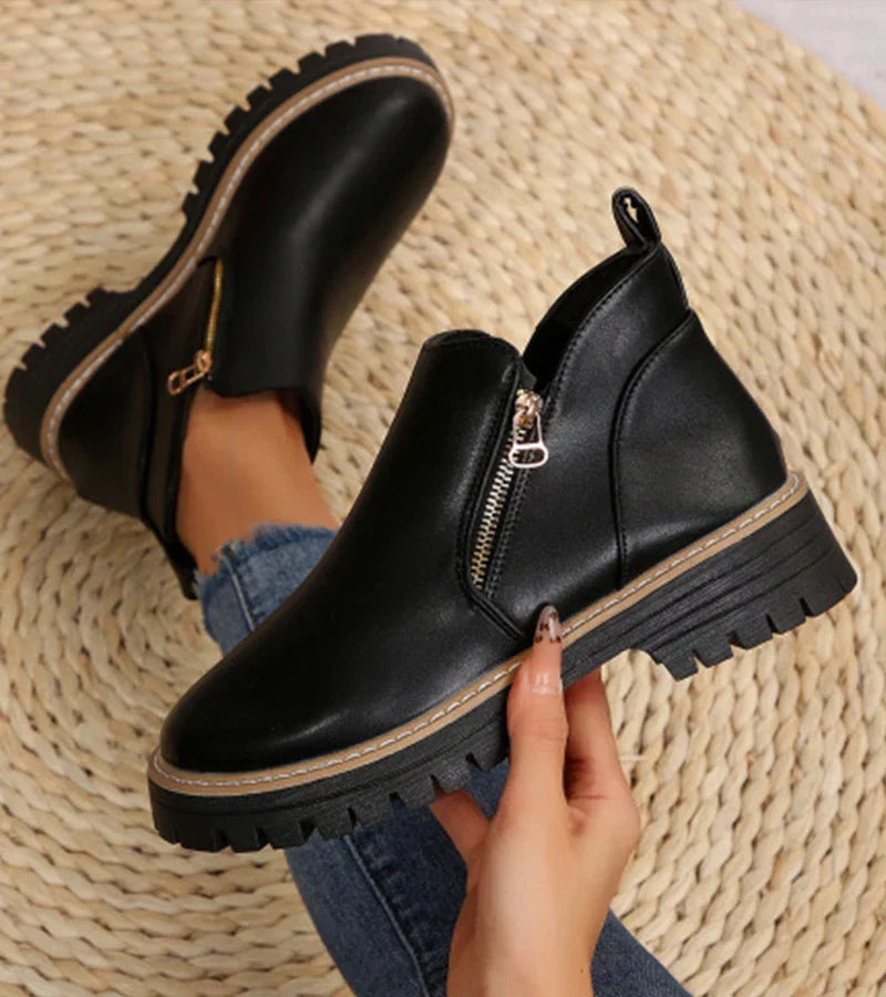 Alessia -Premium Leather Ankle Boots