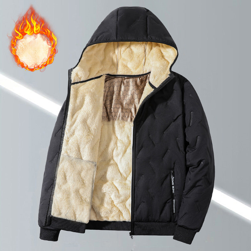 Insulated Jacket with Hood and Zipper