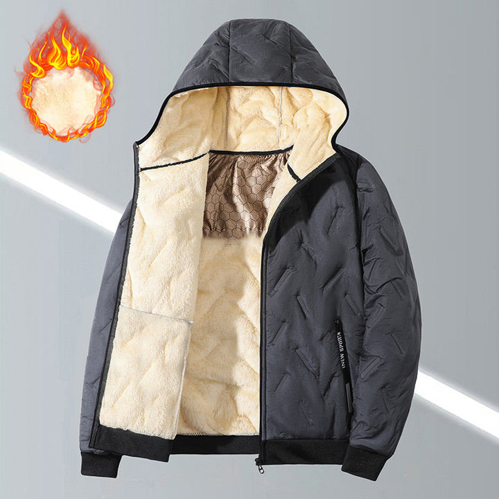 Insulated Jacket with Hood and Zipper