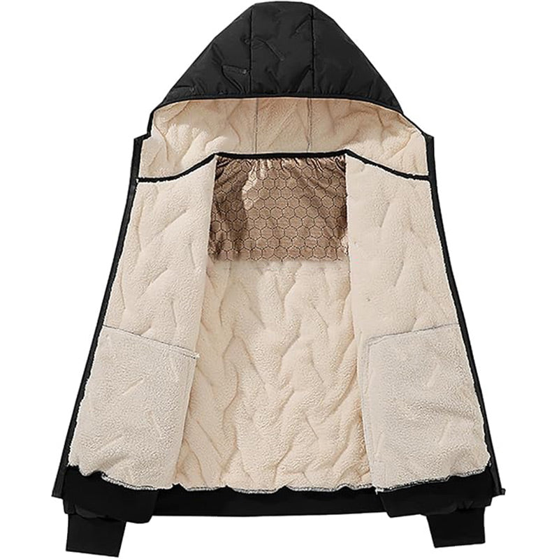 Insulated Jacket with Hood and Zipper