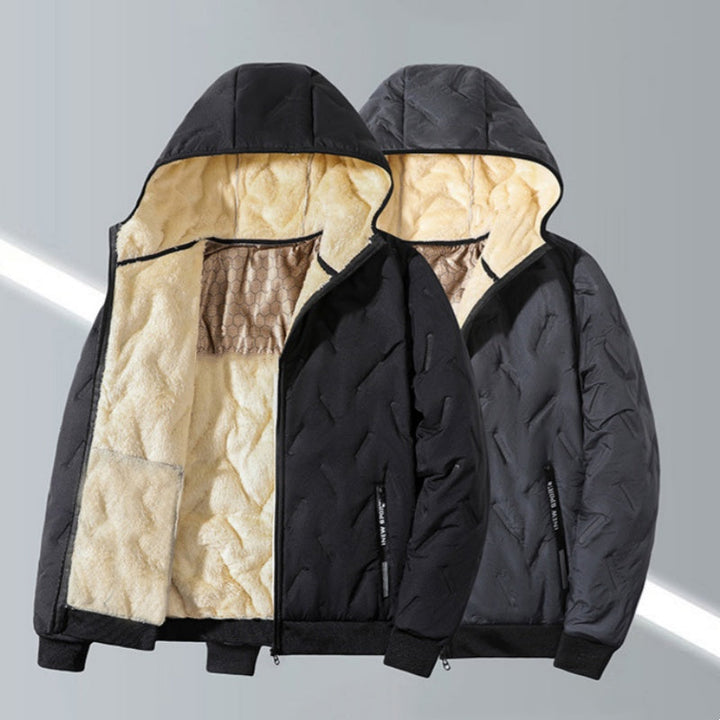 Insulated Jacket with Hood and Zipper