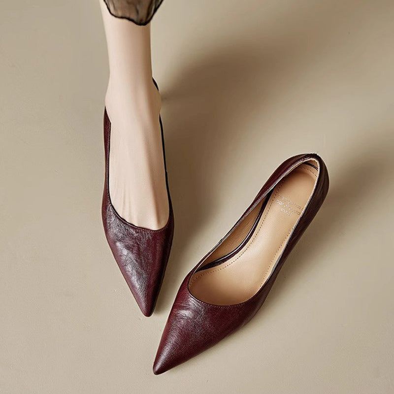 Leather Heels Mary