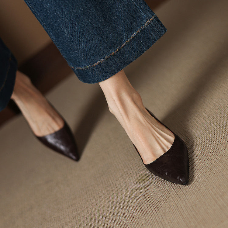 Leather Heels Mary