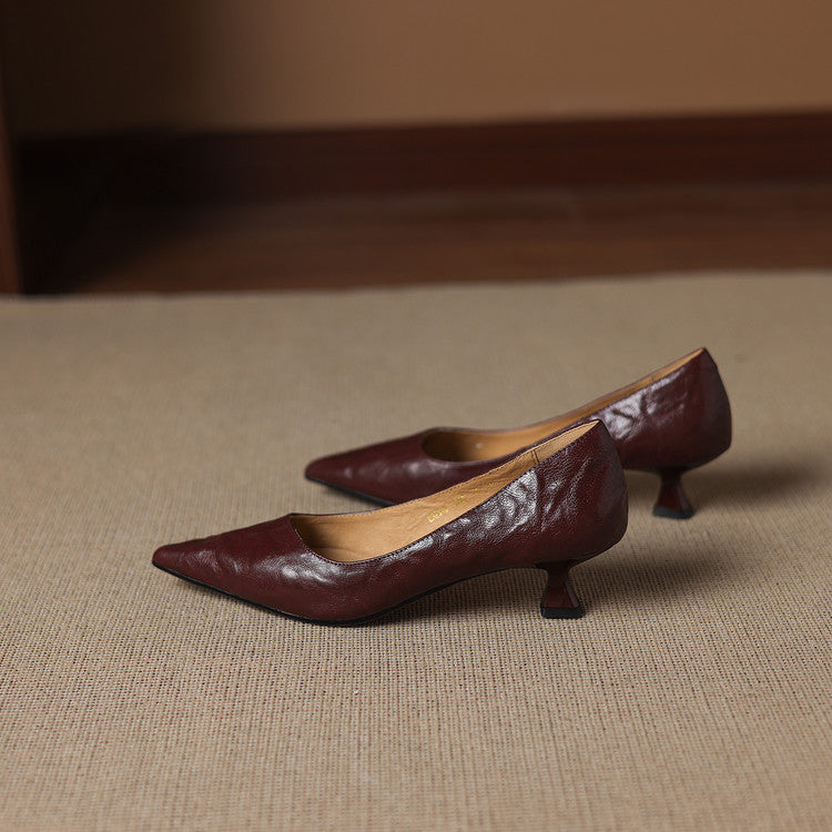 Leather Heels Mary