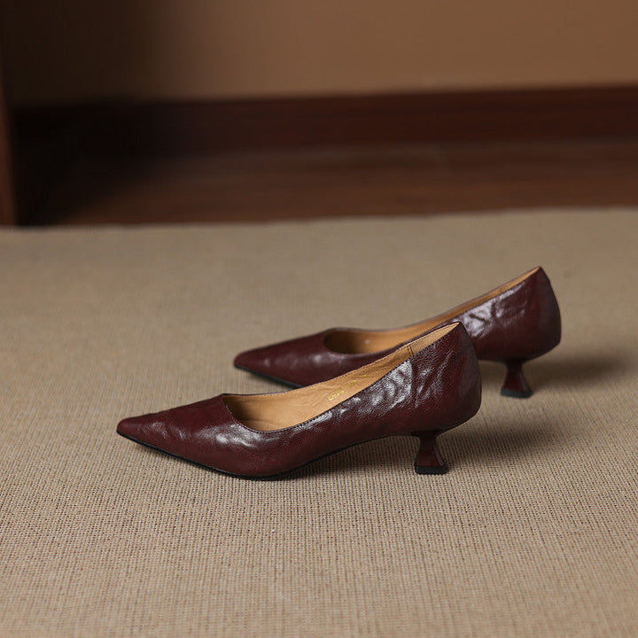 Leather Heels Mary