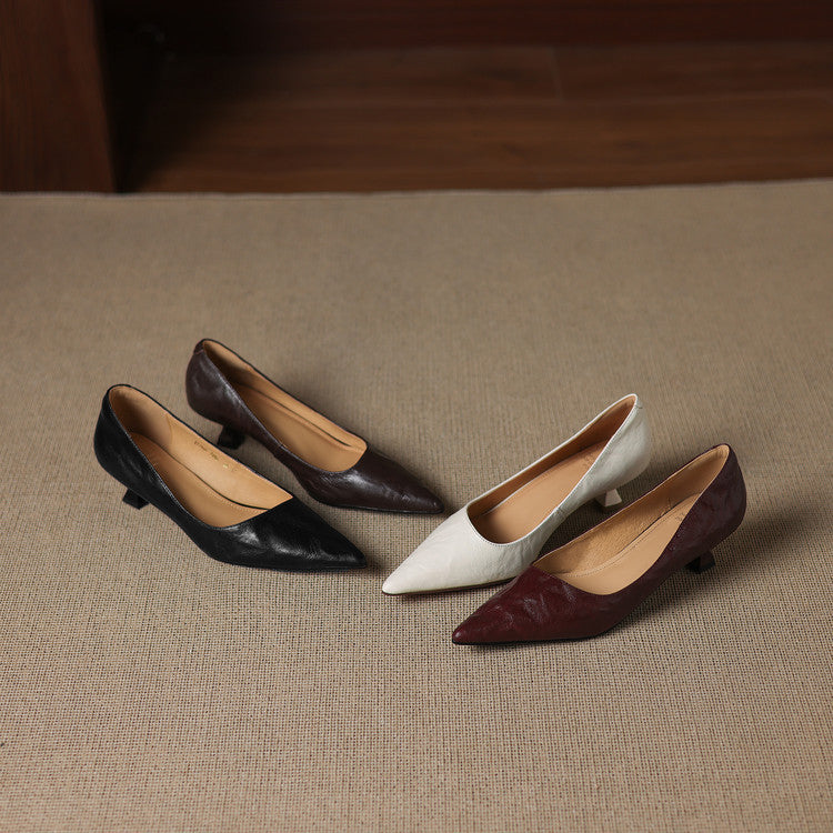 Leather Heels Mary