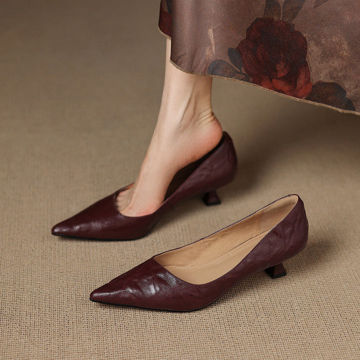 Leather Heels Mary