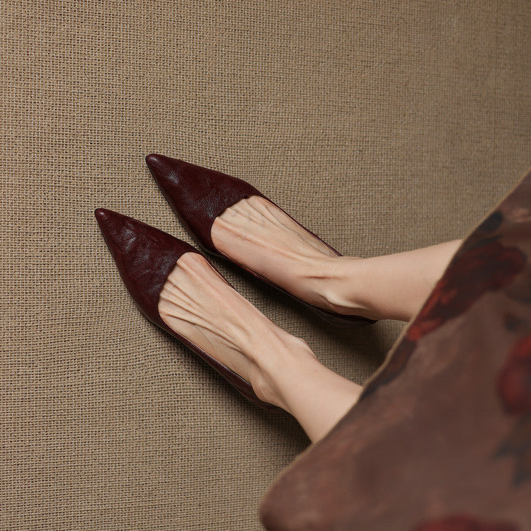 Leather Heels Mary