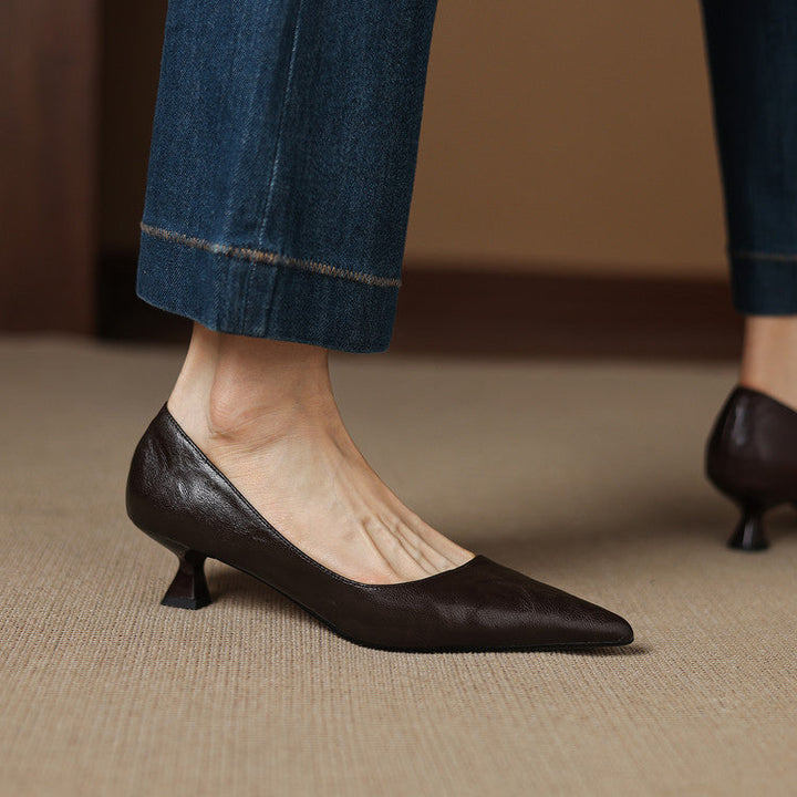 Leather Heels Mary