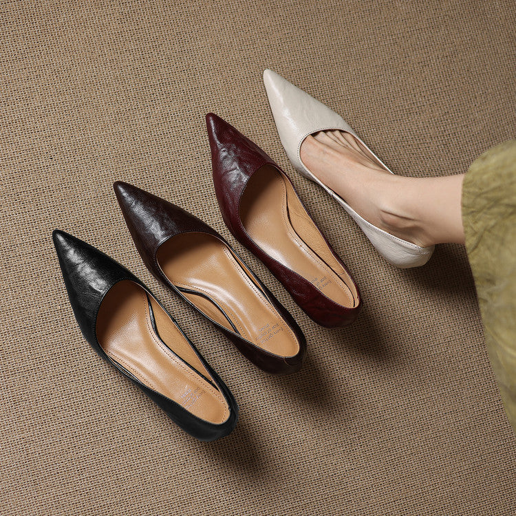 Leather Heels Mary