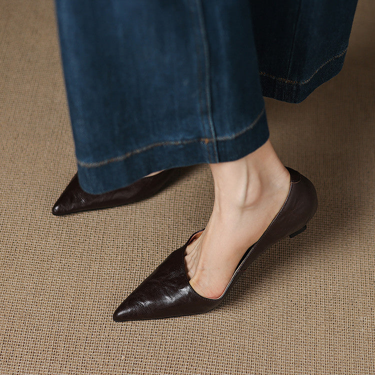 Leather Heels Mary