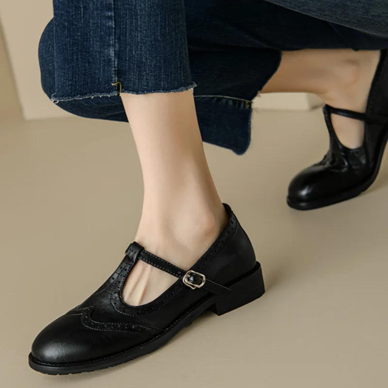 Leather Mary Janes