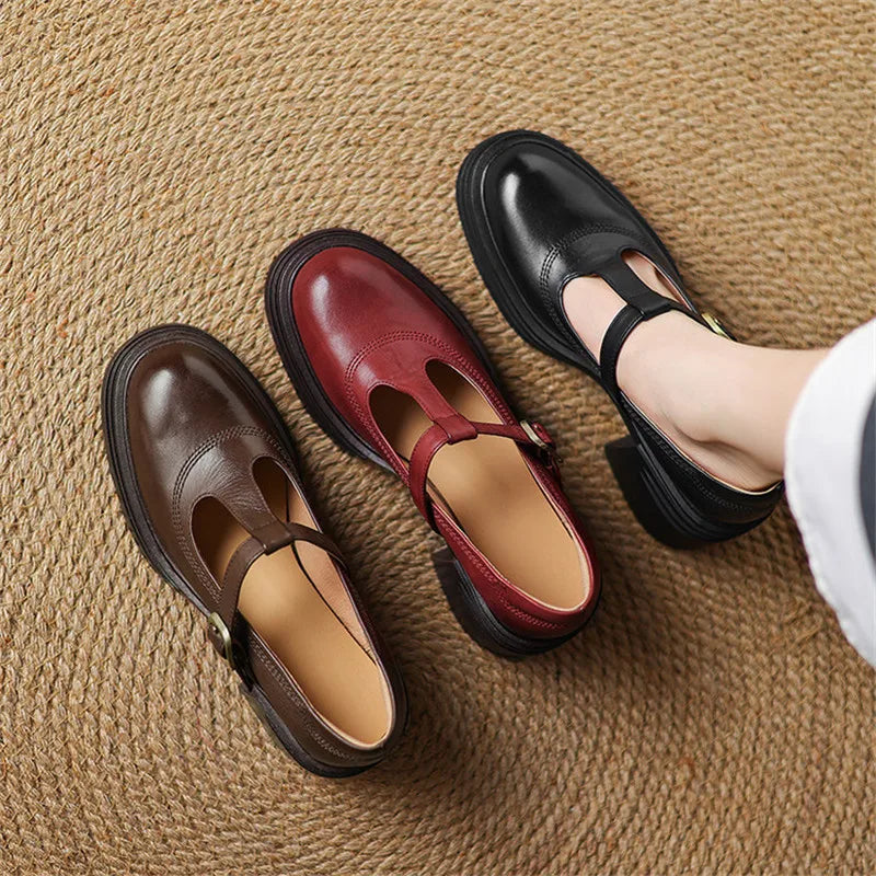 Leather Mary Janes