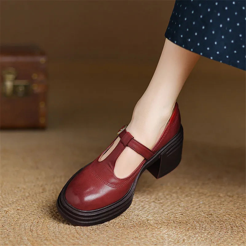 Leather Mary Janes
