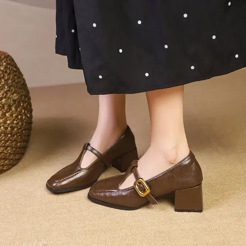 Leather Mary Janes