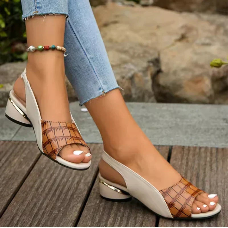 Theresa | Chic Open-Toe Slingback Heels