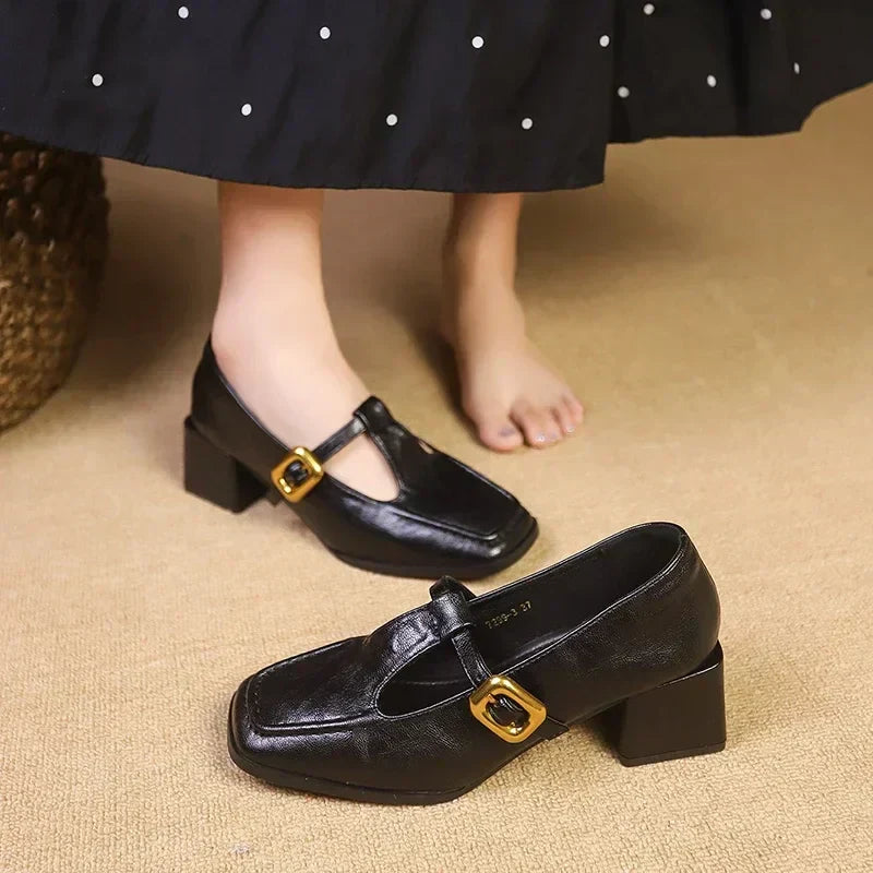 Leather Mary Janes
