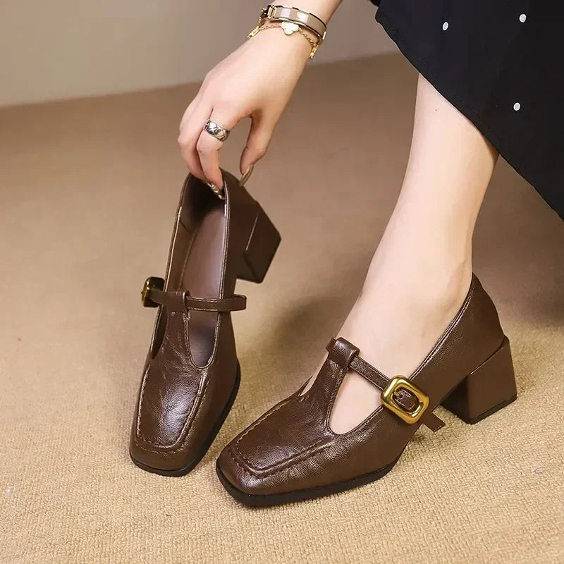 Leather Mary Janes