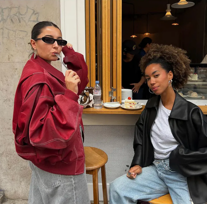 Naenia™ | Leather Bomber Jacket