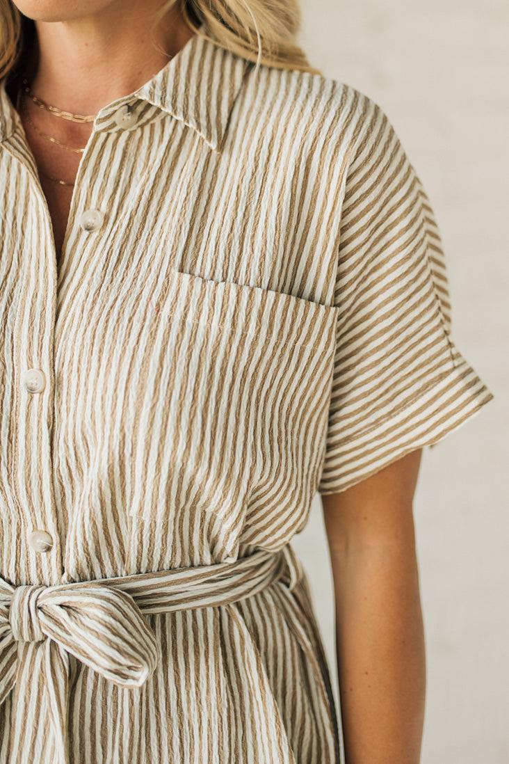 Theo Premium Striped Shirt Dress