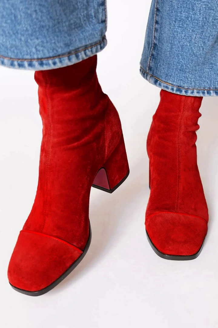 Women’s Soft Suede Block Heel Ankle Boots