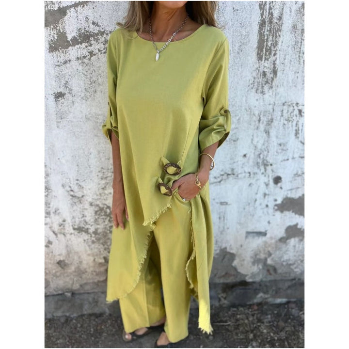 Women's Loose Fit Irregular Dress and Pants