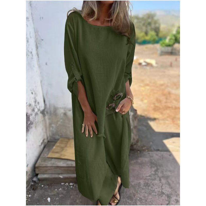 Women's Loose Fit Irregular Dress and Pants
