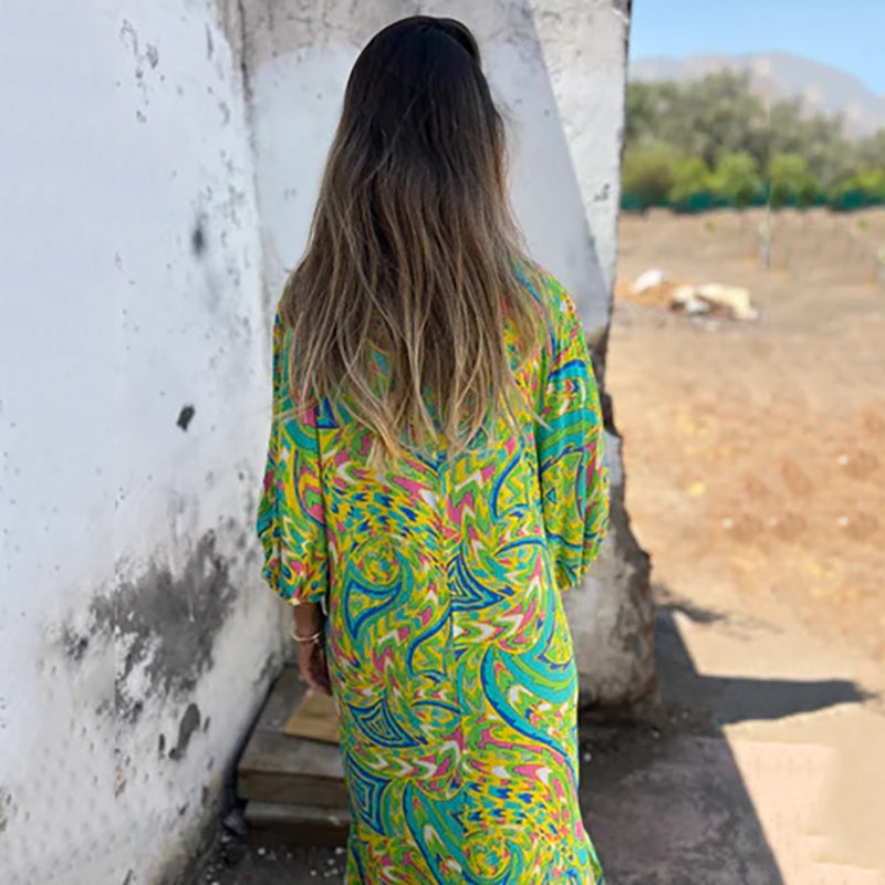 Women’s Maxi Dress with V-Print