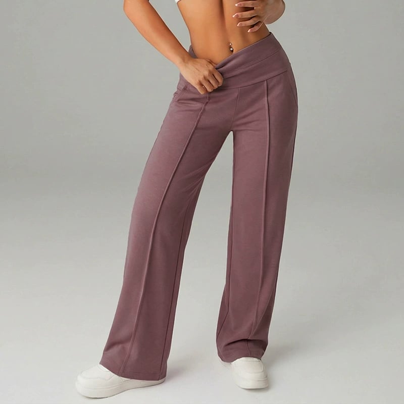 Women's Solid Color Loose Straight Leg Pants