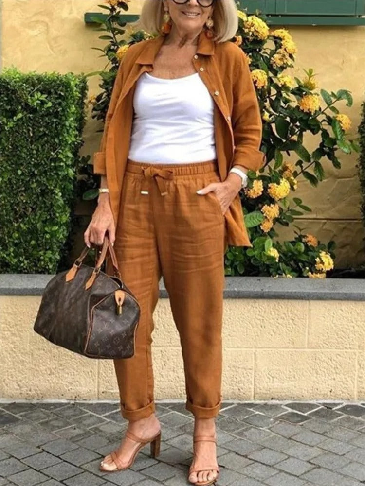 Henna - Long-Sleeved Shirt and Pants Set