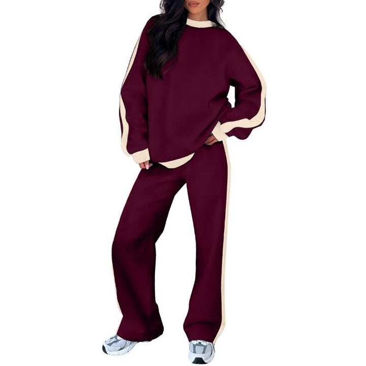 SANDI - Comfortable 2-Piece Lounge Set Sweatshirt & Straight Leg Pants