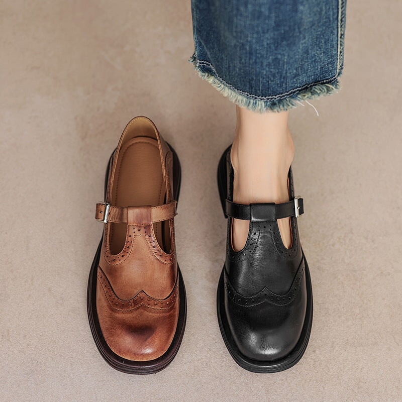 Premium Leather Mary Janes
