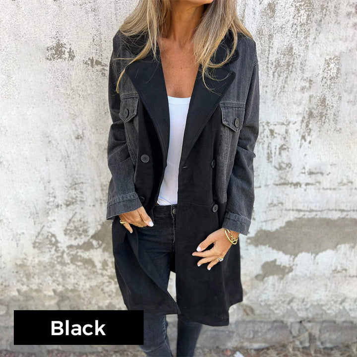 Charly Mid Length Denim Trench Coat